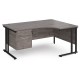 Maestro Cantilever Leg Corner Desk with Two Drawer Pedestal